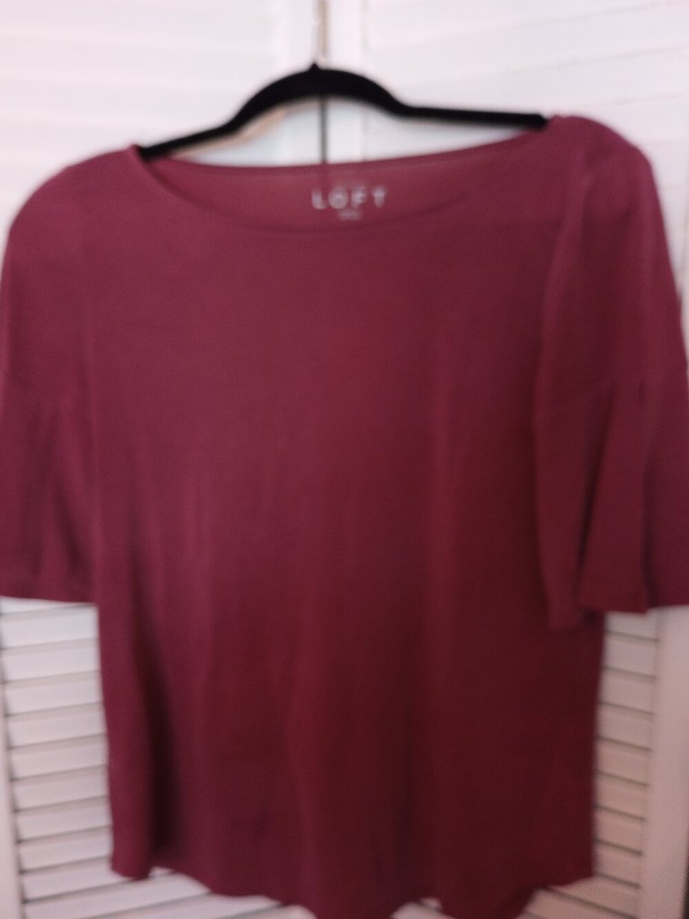 LOFT Rich Plum Short Sleeve Tee